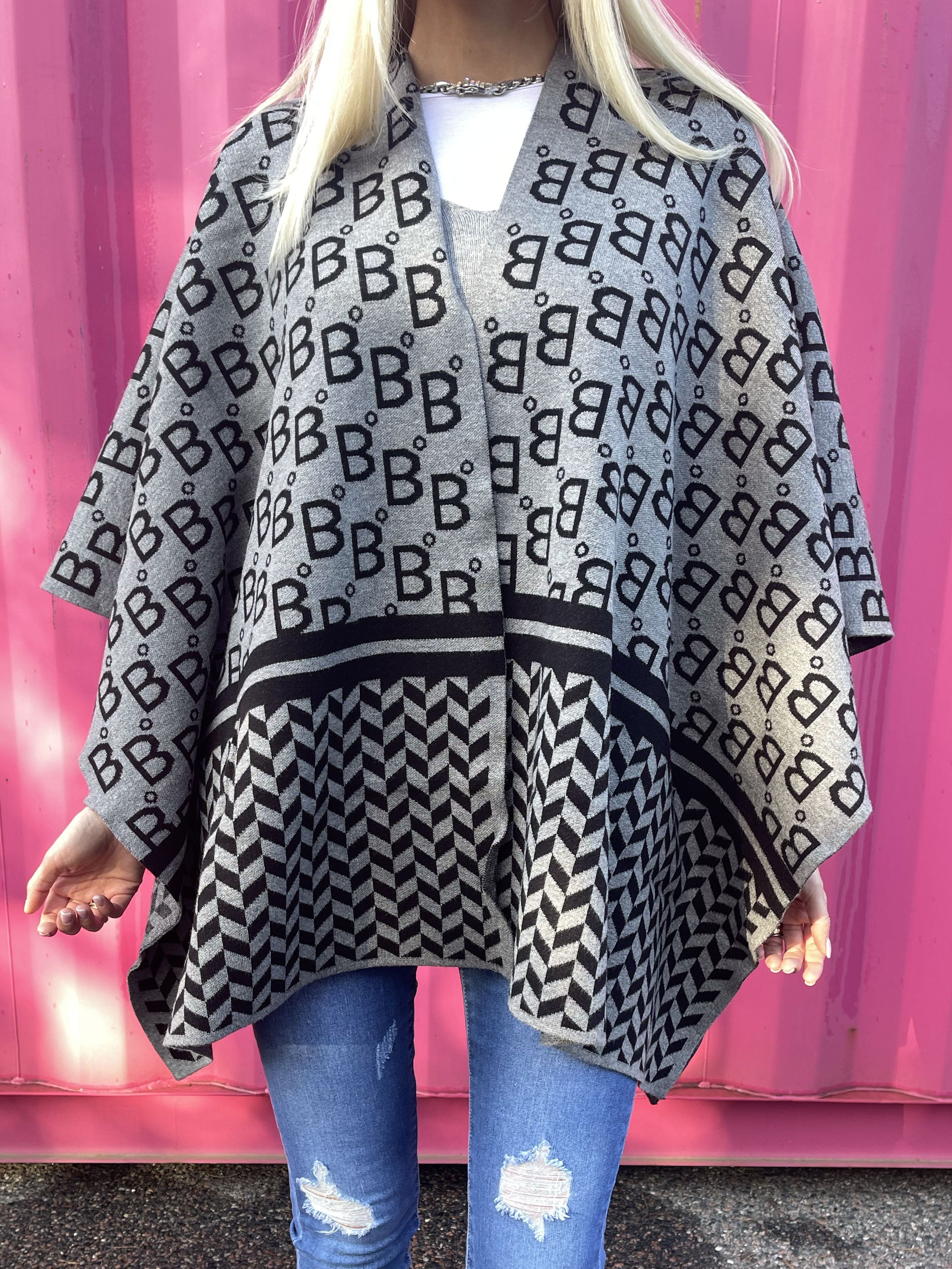 Rosalinde - Mjuk mönstrad stickad sjal